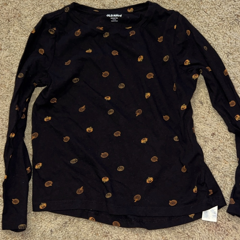 Old Navy pumpkin shirt. Super soft!! Great for fall or Halloween months!